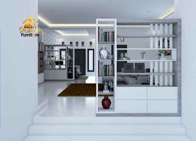 Custom furniture Jatimulya Bekasi Timur partisi ruangan dua sisi model terbaru