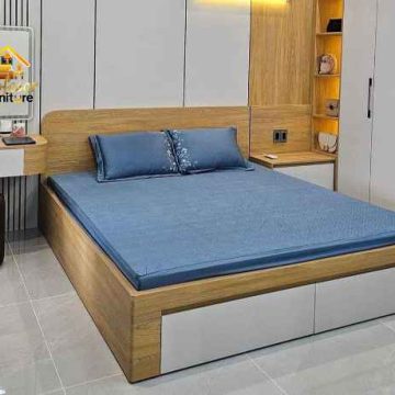 Custom furniture Cibitung Bekasi dipan kasur dengan laci penyimpanan cerdas