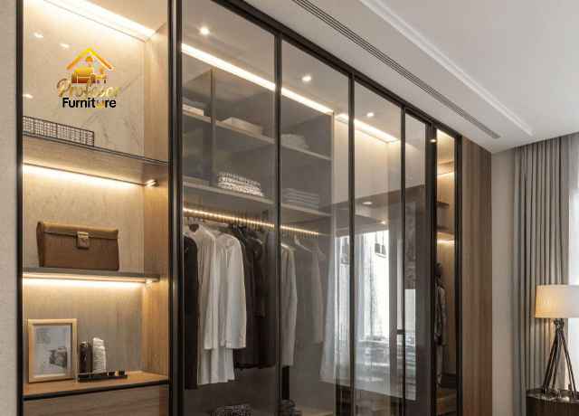 Custom furniture Bintara Bekasi Barat lemari pakaian pintu geser full cermin