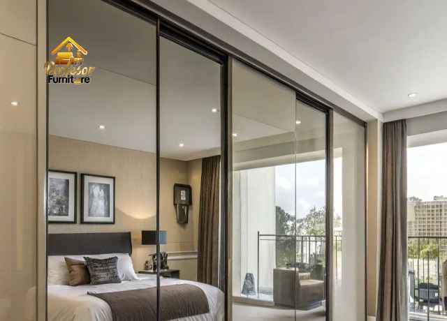 Custom furniture Bintara Bekasi Barat lemari pakaian pintu geser full cermin