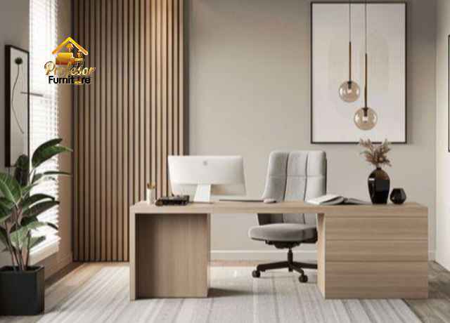 Custom furniture Kranji Bekasi meja kerja ergonomis untuk WFH nyaman