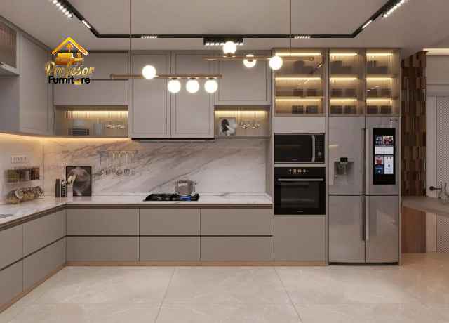 Custom furniture Pondokgede Bekasi kabinet dapur atas dan bawah lengkap