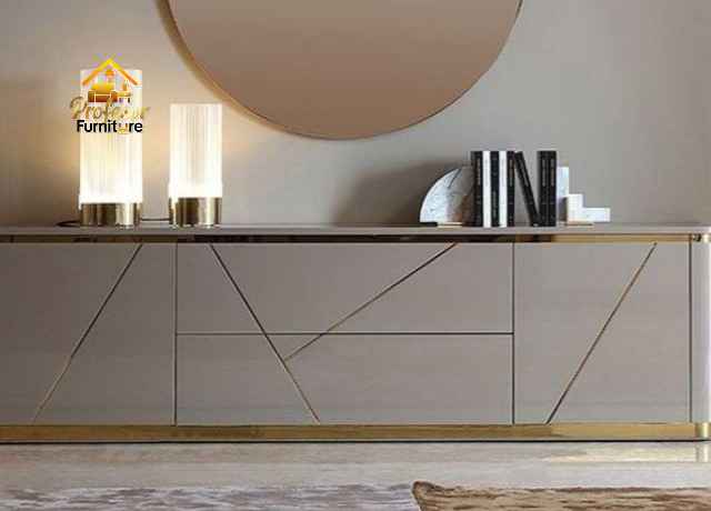 Custom furniture Pondok Melati Bekasi credenza kantor modern desain elegan