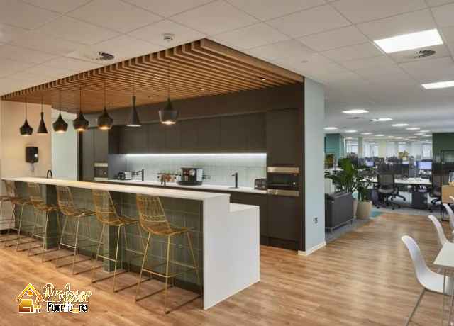 Custom furniture Medan Satria Bekasi renovasi pantry kantor lebih modern