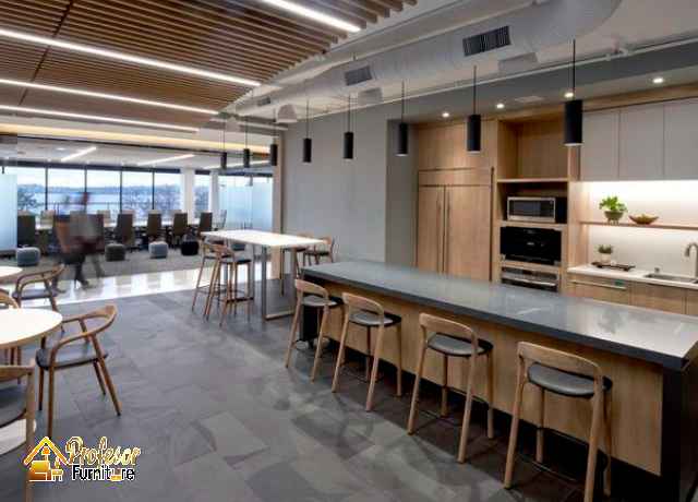 Custom furniture Medan Satria Bekasi renovasi pantry kantor lebih modern