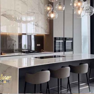 Kitchen set Cibubur Jakarta Timur top table solid surface tanpa sambungan.