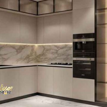 Kitchen set Tanah Sereal Jakarta barat tanpa handle, kesan modern & super rapi.