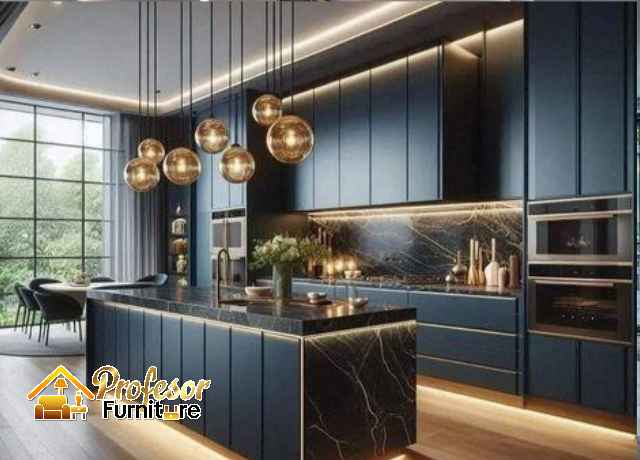 Kitchen set Krukut Jakarta Barat contoh hasil jadi bahan PVC board anti air