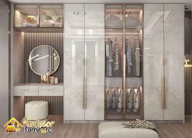 Biaya pasang lemari pakaian aluminium custom model tanam tembok Bogor