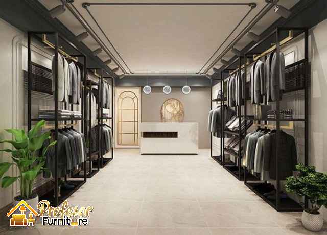 Jasa rak display toko custom besi industrial untuk distro area Bekasi Dan sekitarnya