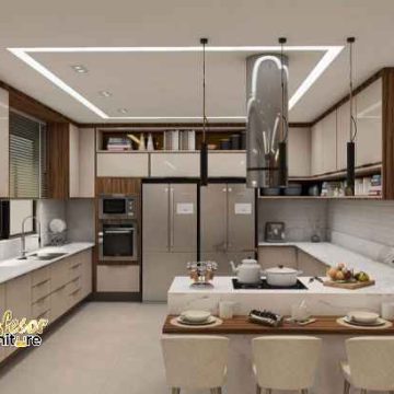 Rumus hitung harga kitchen set per meter finishing HPL luar dalam di Jakarta