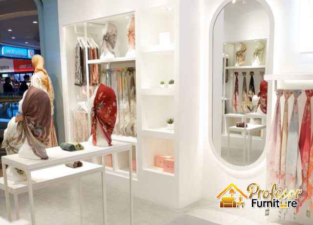 Vendor Rak Display Toko Hijab Custom Jakarta Estetik