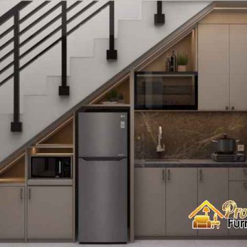Kitchen set Kebon Pala Jakarta Timur untuk ruang di bawah tangga yang fungsional