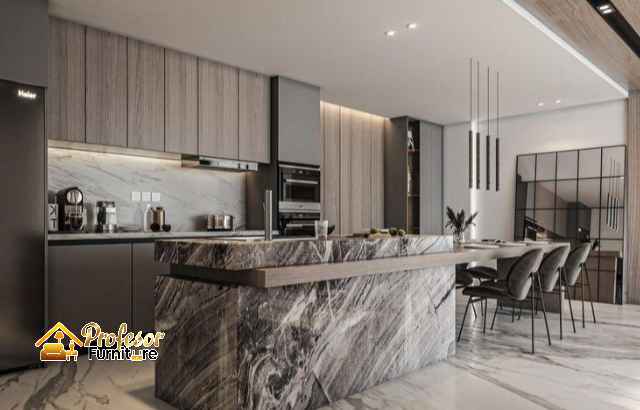 Kitchen set Cipayung Jakarta Timur desain Japandi (Japanese-Scandinavian) natural